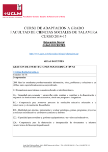 CURSO DE ADAPTACION A GRADO FACULTAD DE CIENCIAS SOCIALES DE TALAVERA