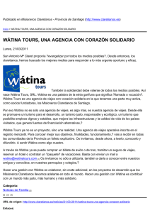 WÁTINA TOURS, UNA AGENCIA CON CORAZÓN SOLIDARIO