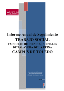      Informe Anual de Seguimiento TRABAJO SOCIAL  