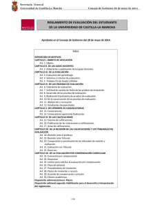 Reglamento de Evaluación del Estudiante de la UCLM