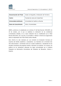 Informe de Seguimiento emitido por Aneca MONITOR 2014