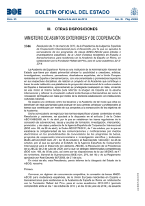 BOLETÍN OFICIAL DEL ESTADO MINISTERIO DE ASUNTOS EXTERIORES Y DE COOPERACIÓN 3744