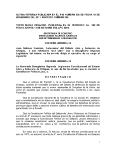 Ley que garantiza la Transparencia y el Derecho a la Informaci n P blica para el Estado de Chiapas