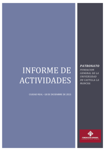 INFORME DE ACTIVIDADES  PATRONATO