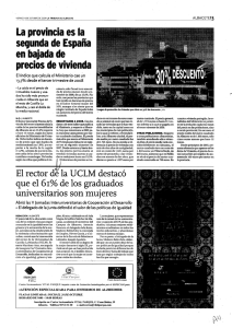 V Jornadas Interuniversitarias en Cooperaci n al Desarrollo; Igualdad, G nero y empleo en la Facultad de Derecho y RRLL de Albacete.