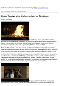 Ciudad Rodrigo: a los 65 años, vuelven los Claretianos