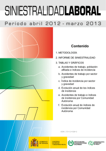 Datos sinistralidade laboral abril 2012-marzo 2013
