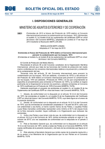 Enmendas de 2013 ao Anexo do Protocolo de 1978 relativo ao Convenio internacional para previr a contaminación polos buques