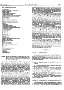 Real Decreto 949/1997, de 20 de xuño, polo que se establece o certificado de profesionalidade da ocupación de prevencionista de riscos laborais