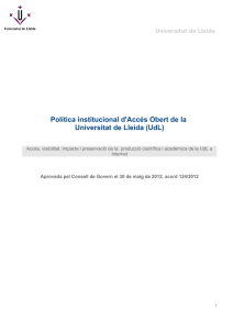 Política acceso abierto Universidad Lleida