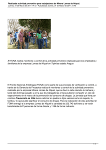 El FONA realiza monitoreo y control de la actividad preventiva... familiares de la empresa Lomas de Níquel en Tejerías estado...