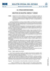 BOLETÍN OFICIAL DEL ESTADO MINISTERIO DE INDUSTRIA, ENERGÍA Y TURISMO 14324
