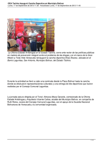 La Oficina Estadal Antidrogas en el Estado Táchira, como ente... en materia de prevención integral contra el problema de las...