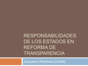 Responsabilidades de los estados en Reforma de Transparencia.