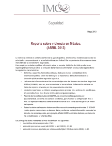 Reporte de violencia en México (Reporte abril)