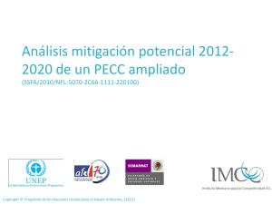 Mitigación potencial 2012-2020 de un PECC ampliado (completo-ppt)