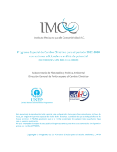 Mitigación potencial 2012-2020 de un PECC ampliado (documento)