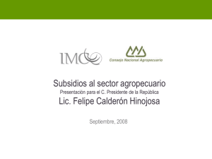 Subsidios al sector agropecuario (Presentación) 2008