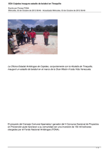 OEA Cojedes inaugura estadio de beisbol en Tinaquillo