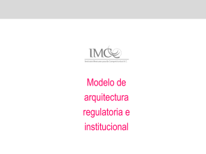 Modelo de Arquitectura regulatoria e institucional