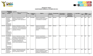 Delegaci&oacute;n Tlalpan CUESTIONARIO MENSUAL DE ENERO DE 2014