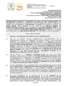 DELEGACI&Oacute;N TLALPAN DIRECCI&Oacute;N GENERAL DE ADMINISTRACI&Oacute;N DIRECCI&Oacute;N DE