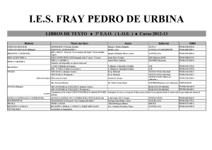 I.E.S. FRAY PEDRO DE URBINA LIBROS DE TEXTO  ♦ Curso 2012-13