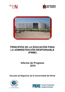 Universidad del Norte s PRME Report - View Report