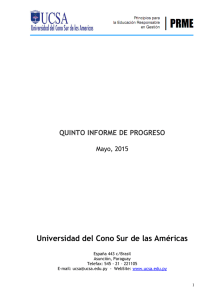Informe de Progreso PRME - Universidad del Cono Sur de las Am ricas - View Report