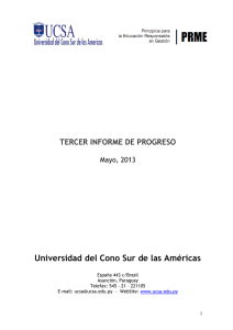 UCSA - Tercer Informe de Progreso PRME - Mayo 2013 - View Report
