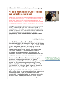 Estudio sobre las diferencias entre agricultura tradicional y agricultura ecolÃ³gica
