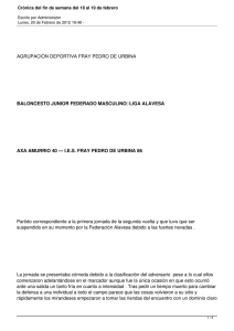 AGRUPACION DEPORTIVA FRAY PEDRO DE URBINA BALONCESTO JUNIOR FEDERADO MASCULINO LIGA ALAVESA