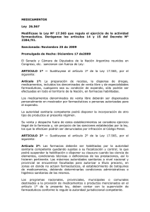 MEDICAMENTOS Ley  26.567