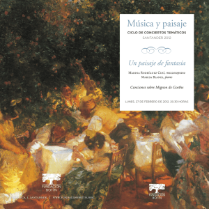 Música y paisaje Un paisaje de fantasía Canciones sobre Mignon de Goethe