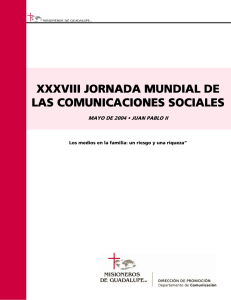 XXXVIII XXXVIII JORNADA MUNDIAL JORNADA MUNDIAL DE DE