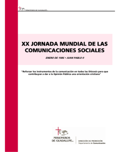 XX XX JORNADA MUNDIAL JORNADA MUNDIAL DE DE LAS