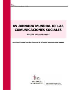 XV XV JORNADA MUNDIAL JORNADA MUNDIAL JORNADA MUNDIAL DE