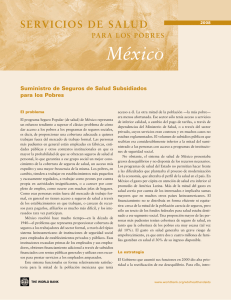 Servicios De Salud, México, Suministro de Seguros de Salud Subsidiados para los Pobres