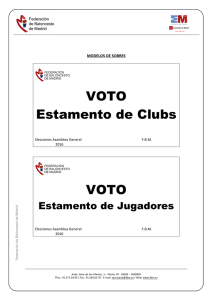 Modelos de sobres de votación a la Asamblea General