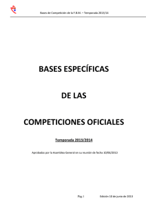 Bases Específicas de la temporada 2013/14
