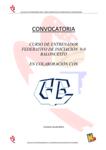 CONVOCATORIA CURSO DE ENTRENADOR FEDERATIVO DE INICIACIÓN  0-0