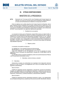 BOLETÍN OFICIAL DEL ESTADO MINISTERIO DE LA PRESIDENCIA III.  OTRAS DISPOSICIONES 8774