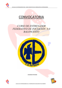 CONVOCATORIA CURSO DE ENTRENADOR FEDERATIVO DE INICIACIÓN  0-0