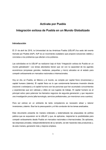 ACTIVATE  Integracion de Puebla en el mundo globalizado