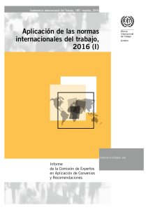 Aplicación de las normas internacionales de trabajo, 2016