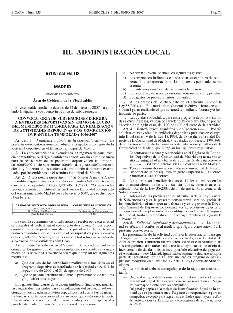 Convocatoria En El Bolet N Oficial De La Comunidad De Madrid