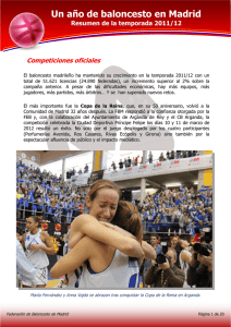 Un a&ntilde;o de baloncesto en Madrid Competiciones oficiales