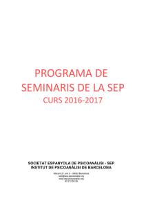Programa complet dels Seminaris de la SEP (curs 2016-2017)