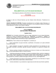 REGLAMENTO DE LA LEY DE AGUAS NACIONALES