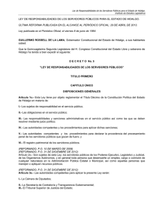 ÚLTIMA REFORMA PUBLICADA EN EL ALCANCE AL PERIÓDICO OFICIAL: 29... Ley publicada en el Periódico Oficial, el viernes 8 de...